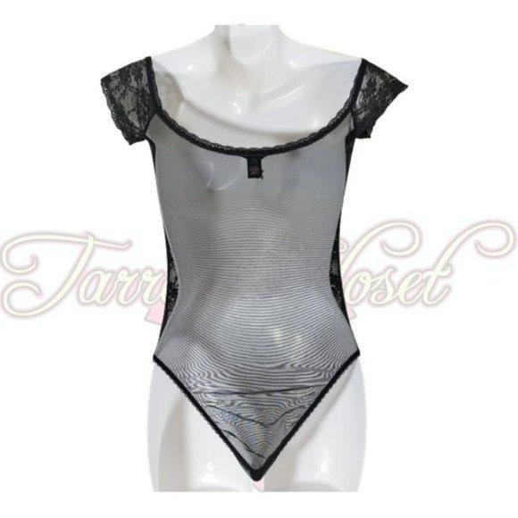 ☀ Victoria's Secret Black Lace One Piece Lingerie - Picture 2 of 5